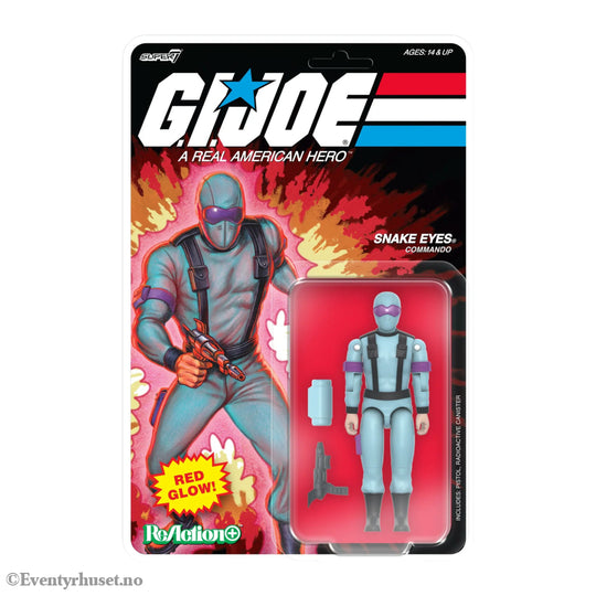 GI Joe ReAction+ Action Figure Wave 06 Snake Eyes (Red Glow Crystal Poison) 10 cm. Mint In Sealed Box (MISB)!