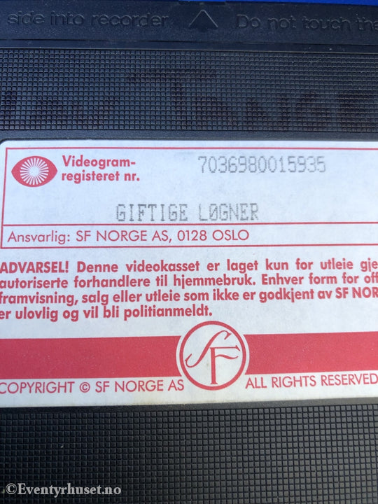 Giftige Løgner. 1992. Vhs. Vhs