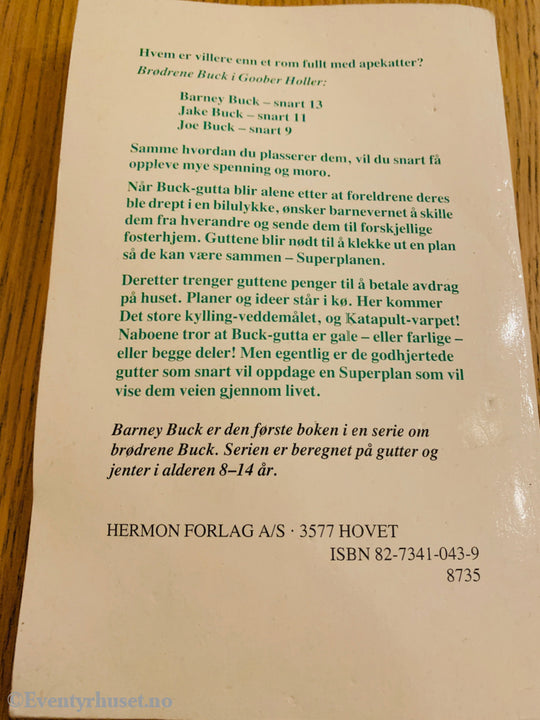 Gilbert Morris. 1990. Barney Buck – Har en superplan. Bok.