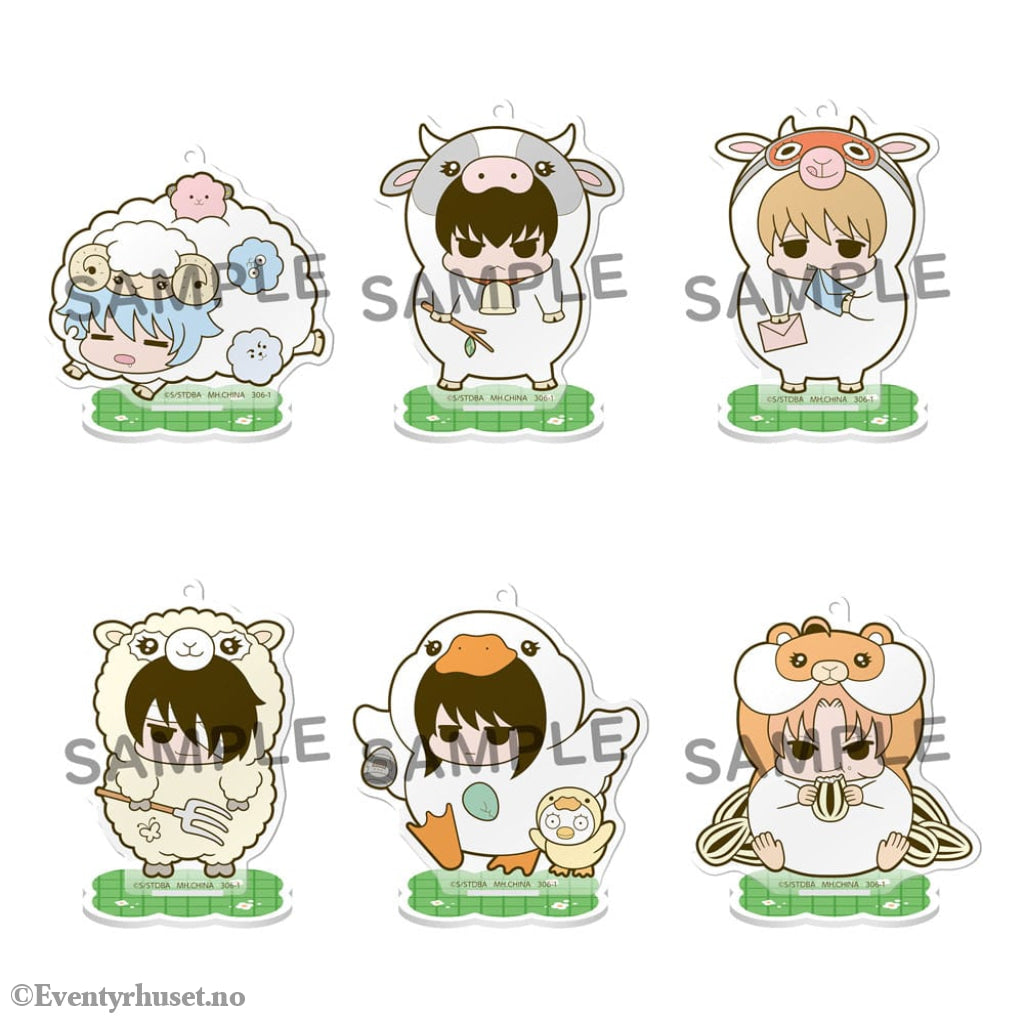 Gintama Acrylic Figure Prince Hata & Animal Paradise Farm of Love & Peace 6 cm Blind Box Display (6) Manga & Anime