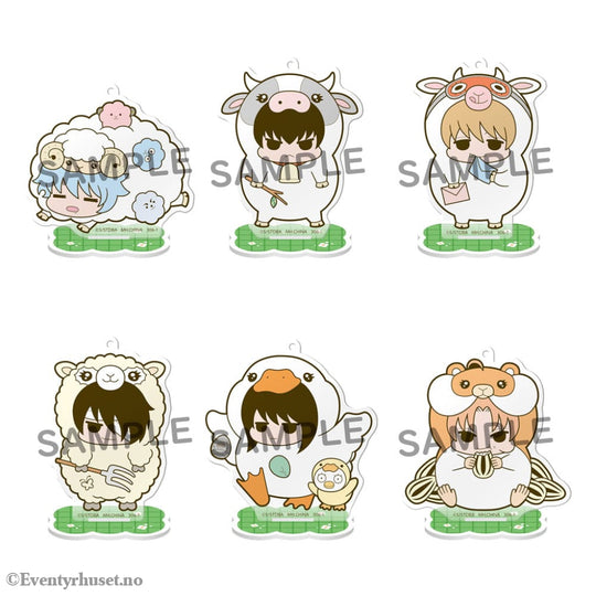 Gintama Acrylic Figure Prince Hata & Animal Paradise Farm of Love & Peace 6 cm Blind Box Display (6) Manga & Anime