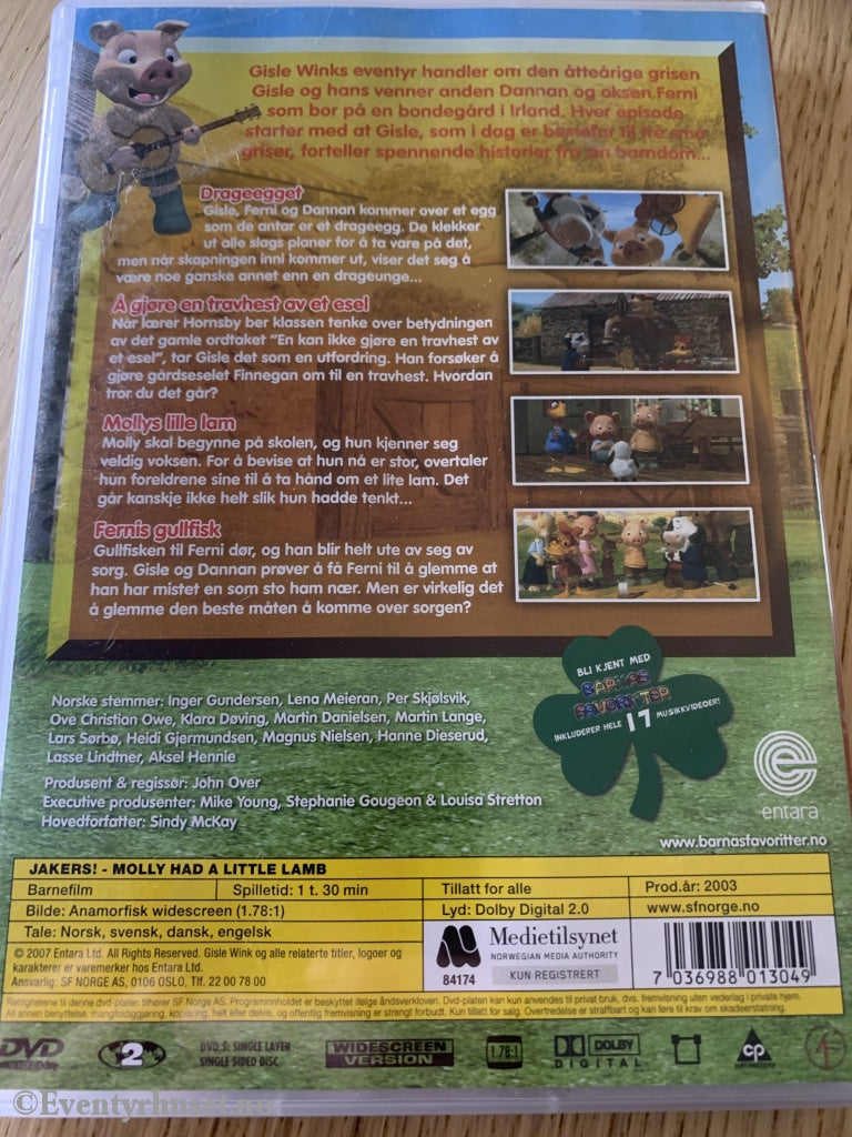 Gisle Wink På Eventyr. Mollys Lille Lam. 2003. Dvd. Dvd