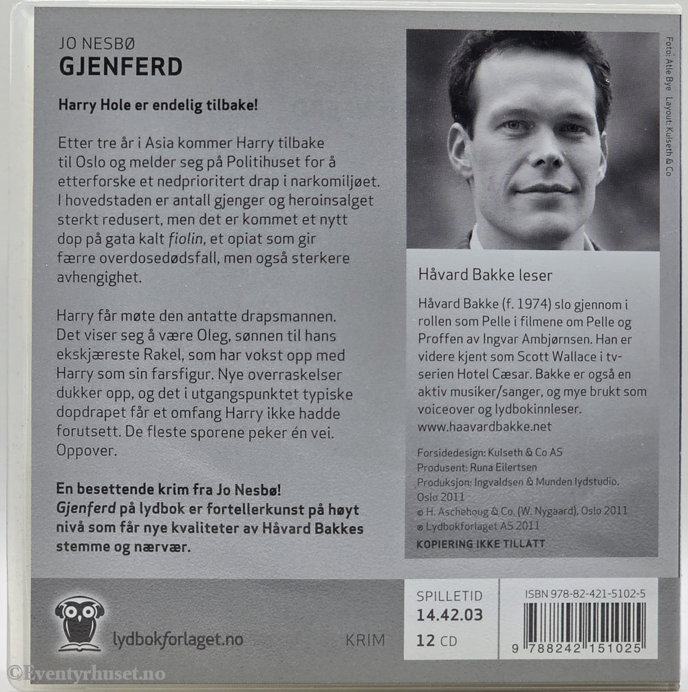 Gjenferd – Jo Nesbø . Lydbok på CD.