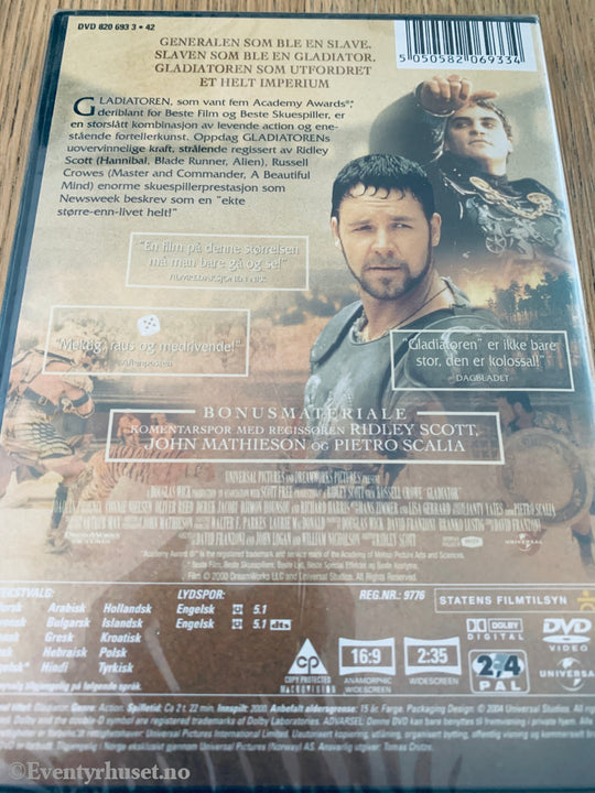 Gladiator (2000). DVD. Ny i plast!
