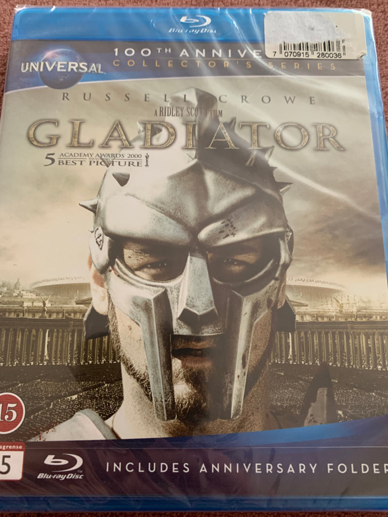 Gladiator samlerutgave. 2000. Blu-ray. Ny i plast! Blu-ray Disc