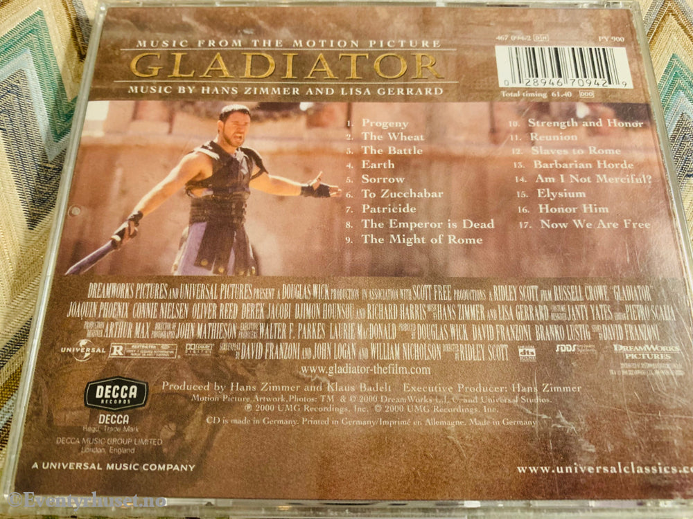 Gladiator - Soundtrack. 2000. Cd. Cd