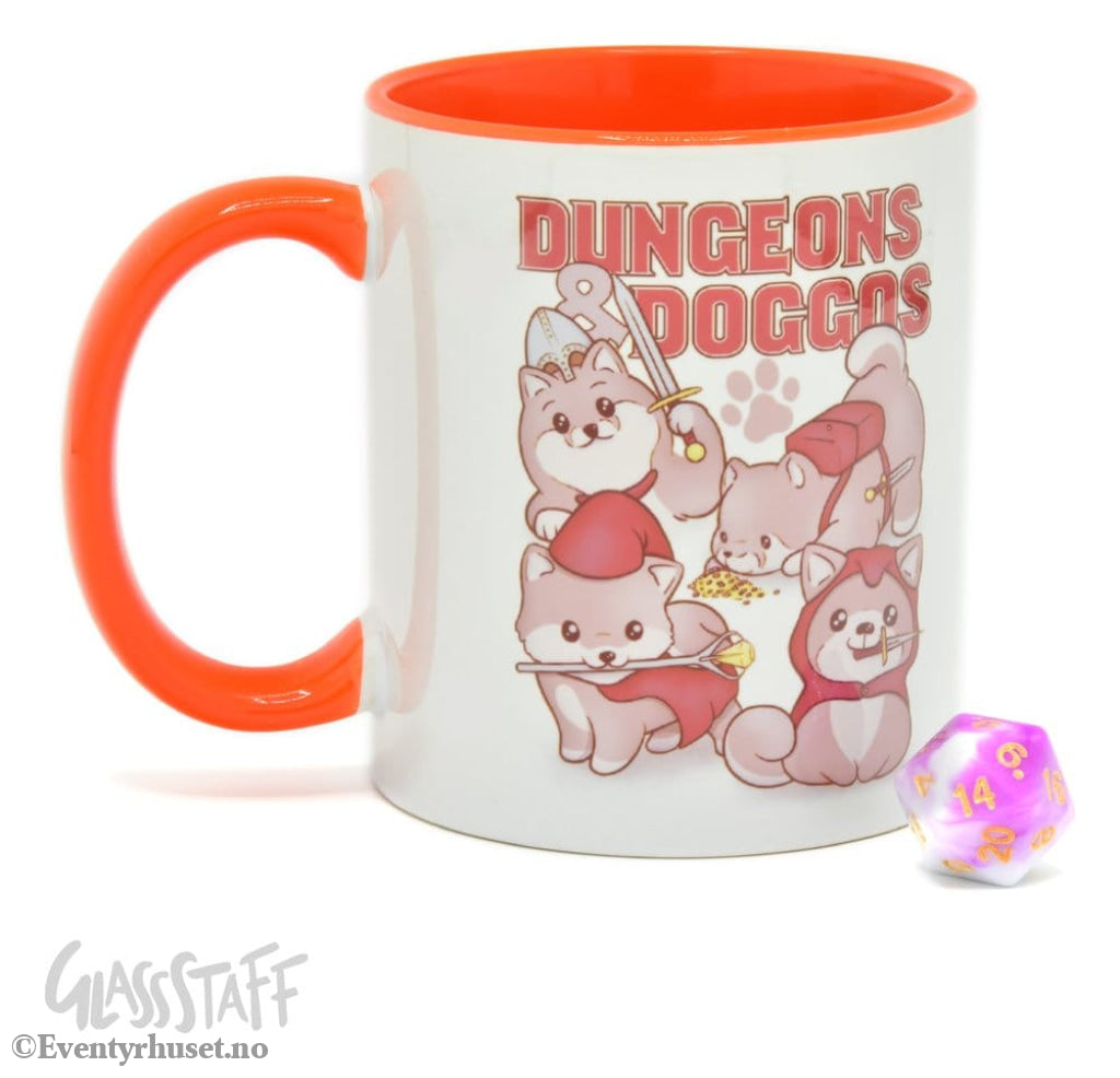 Glassstaff Gift Set Mug & Dice D20 Dungeons & Doggos Home & Gifts