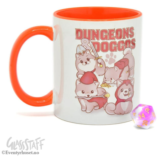 Glassstaff Gift Set Mug & Dice D20 Dungeons & Doggos Home & Gifts