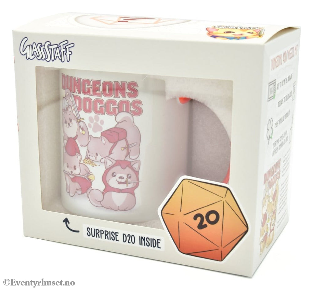 Glassstaff Gift Set Mug & Dice D20 Dungeons & Doggos Home & Gifts