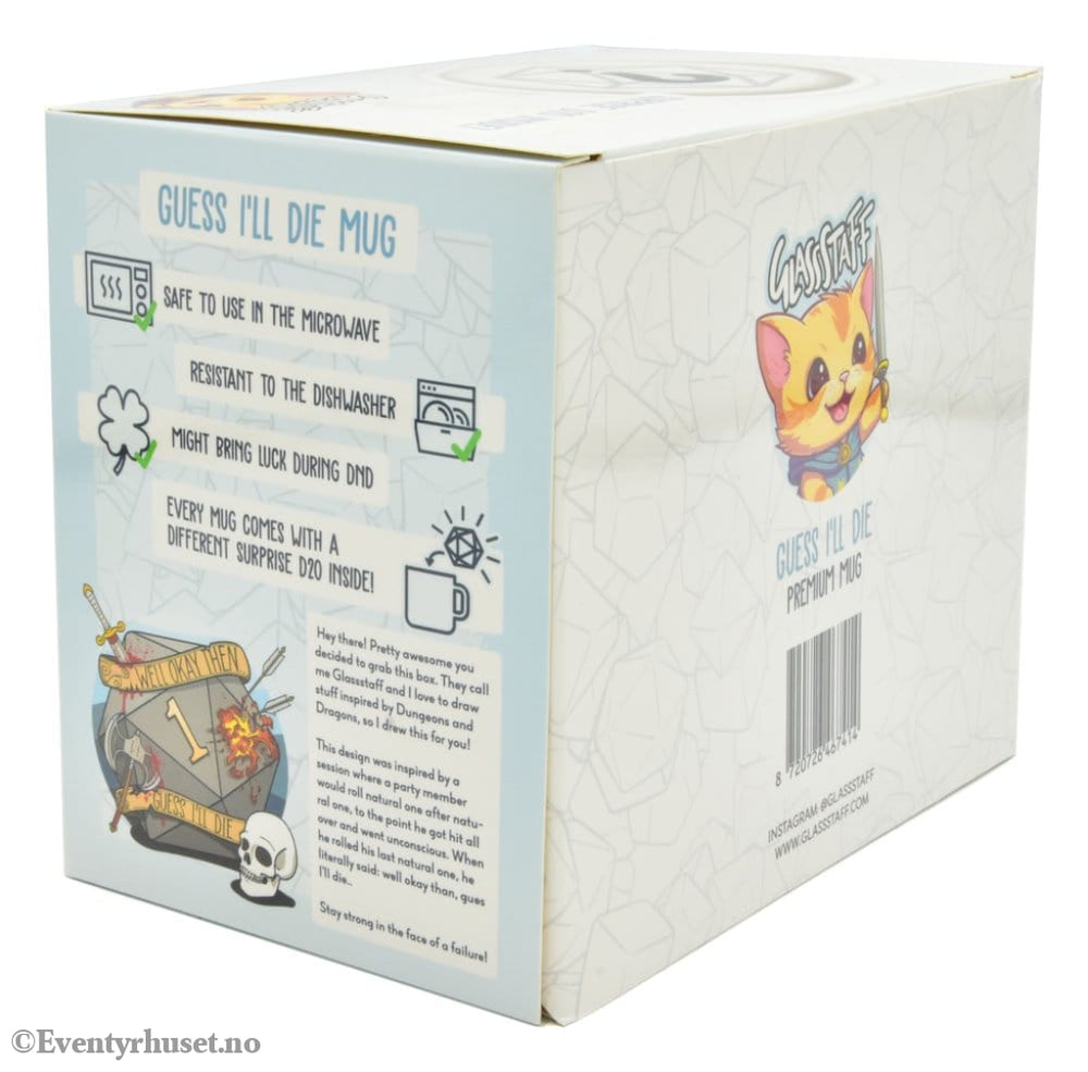 Glassstaff Gift Set Mug & Dice D20 Guess I’ll Die Home & Gifts