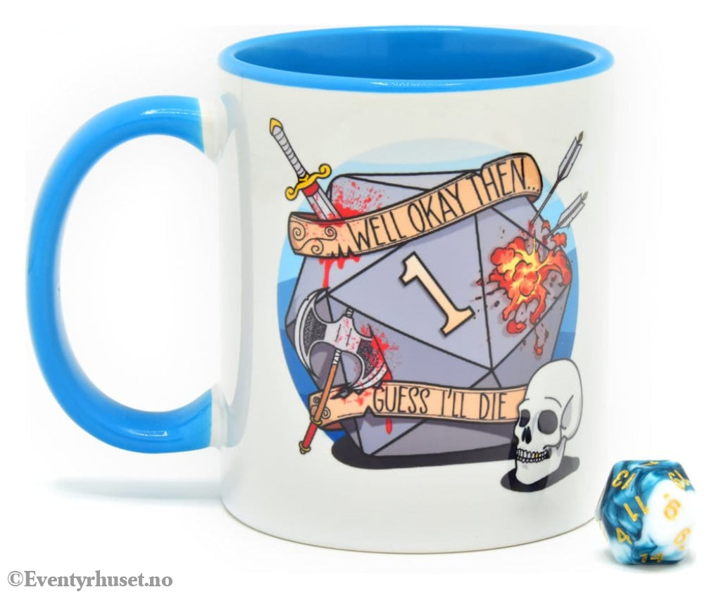 Glassstaff Gift Set Mug & Dice D20 Guess I’ll Die Home & Gifts