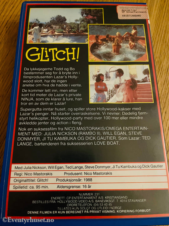Glitch! 1988. Vhs Big Box. Box