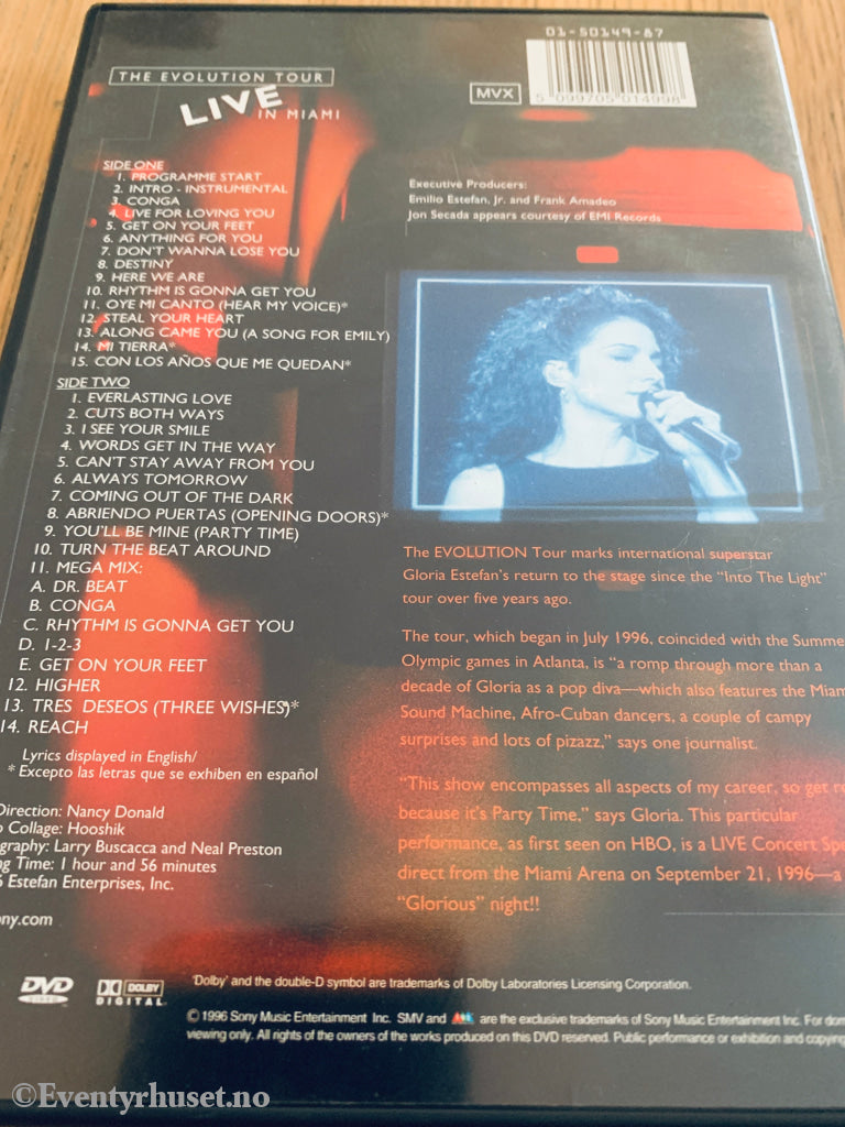 Gloria Estefan: The Evolution Tour Live in Miami. DVD