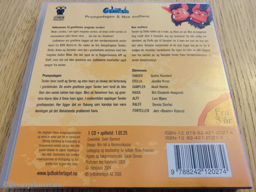Gnottene - Prompedagen & Noe Muffens. Lydbok På Cd.