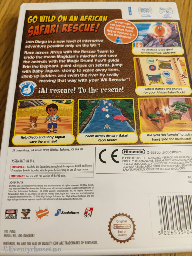 Go, Diego, Go! Safari Rescue . Nintendo Wii.