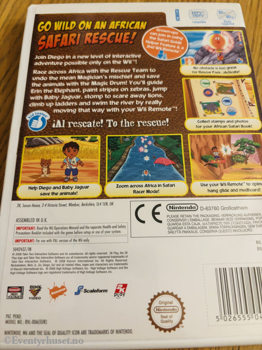 Go, Diego, Go! Safari Rescue . Nintendo Wii.