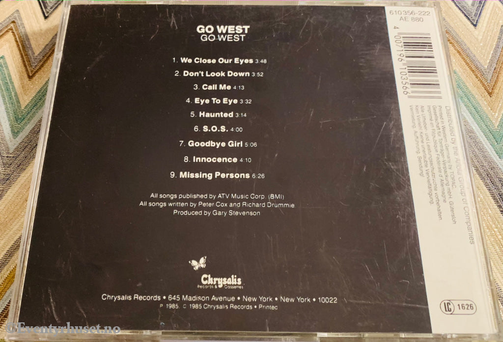 Go West. 1985. Cd. Cd