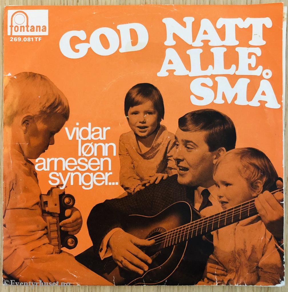 God Natt Alle Små. Vidar Lønn Arnesen Synger. 1968. Ep-Singel. Ep