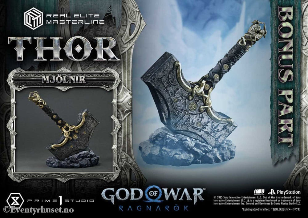 God of War: Ragnarök Real Elite Masterline Series Statue 1/3 Thor Deluxe Bonus Version 105 cm Collectibles