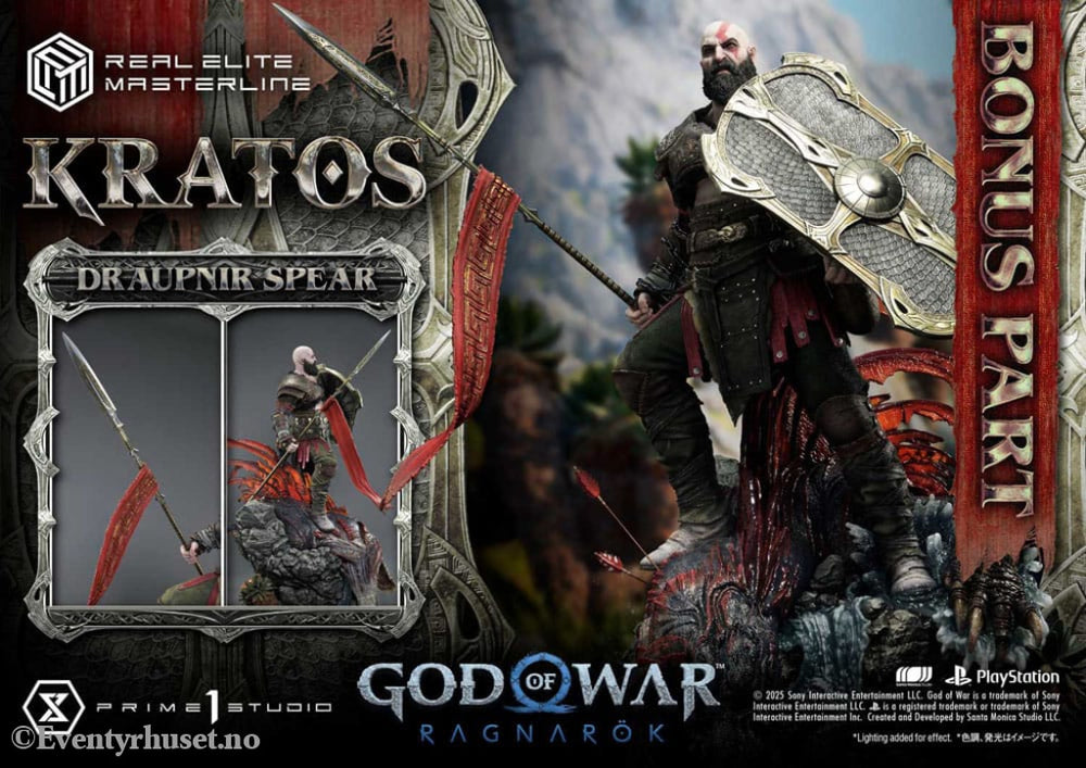 God of War: Ragnarok Real Elite Masterline Series Statue 1/3 Kratos Ultimate Bonus Version 95 cm Collectibles