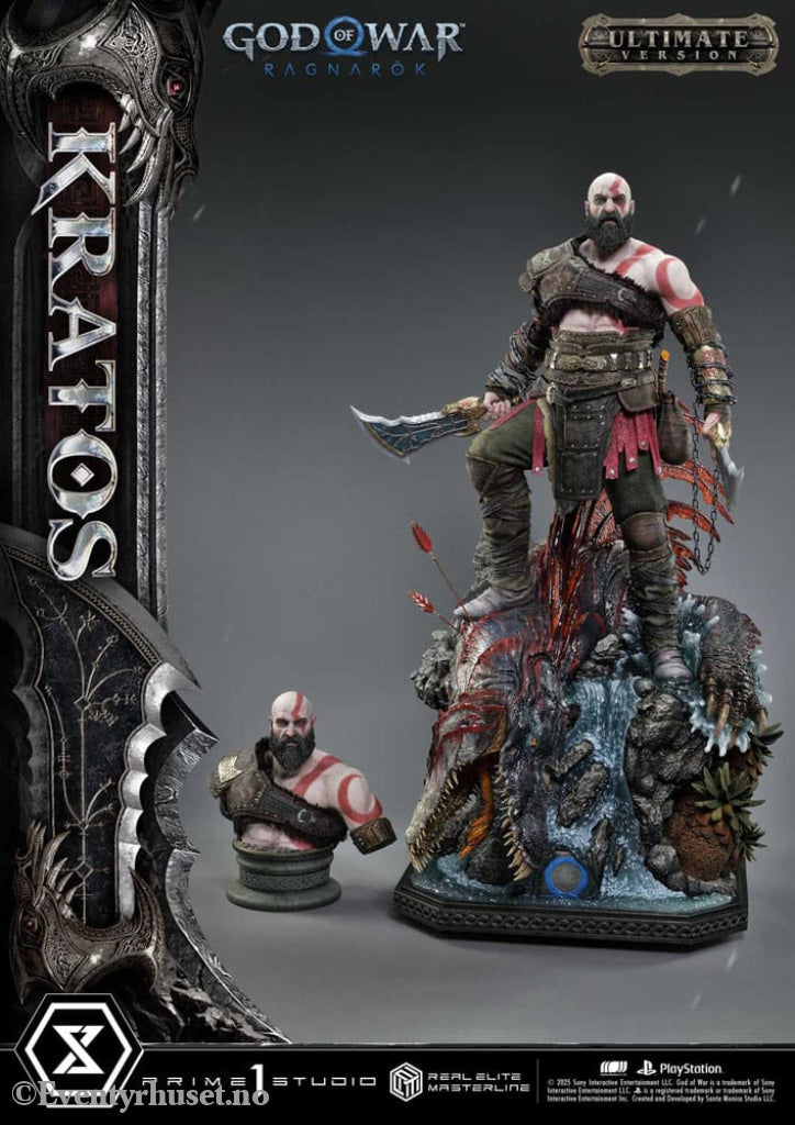 God of War: Ragnarok Real Elite Masterline Series Statue 1/3 Kratos Ultimate Version 95 cm Collectibles
