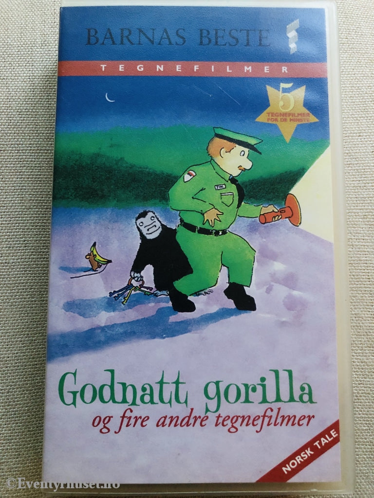 Godnatt Gorilla Og Fire Andre Tegnefilmer. Vhs. Vhs