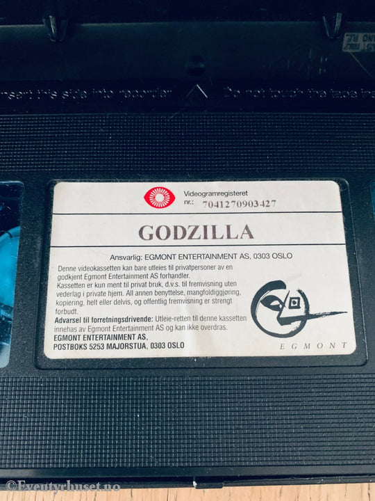Godzilla. 1998. Vhs Leiefilm.
