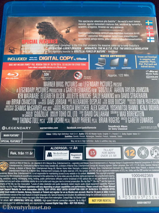 Godzilla. Blu-Ray. Blu-Ray Disc