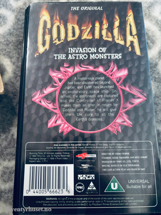 Godzilla - Invasion of the Astro Monsters. 1965. VHS. VHS Big Box