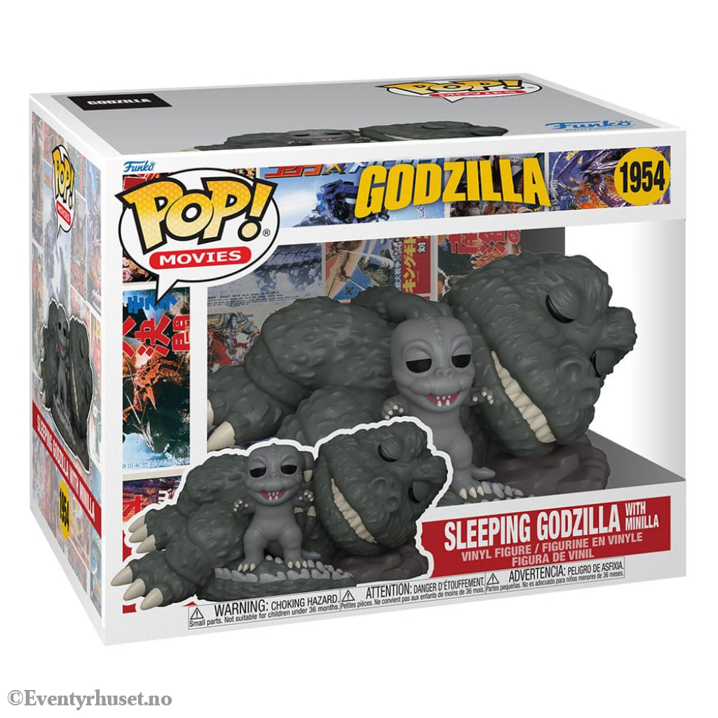 Godzilla Super Sized POP! Movies Vinyl Figure Sleeping Godzilla with Minilla 15 cm Collectibles