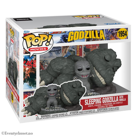 Godzilla Super Sized POP! Movies Vinyl Figure Sleeping Godzilla with Minilla 15 cm Collectibles