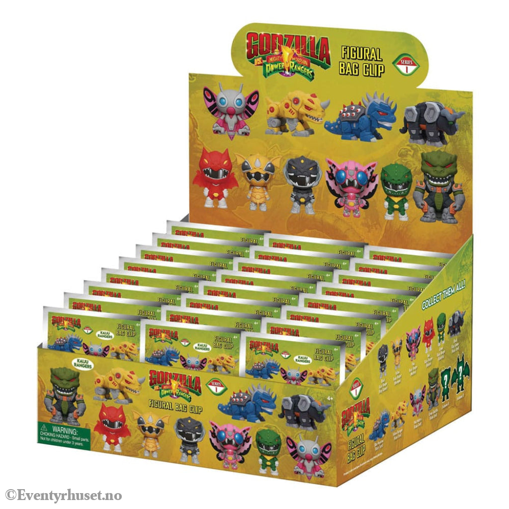 Godzilla vs. Power Rangers 3D PVC Bag Clips Series 1 Display (24) Fashion & Accessories