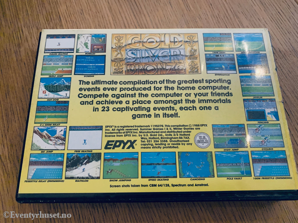 Gold Silver Bronze (1988). Commodore 64 (C64) spill solgt i Norge! Commodore 64/141