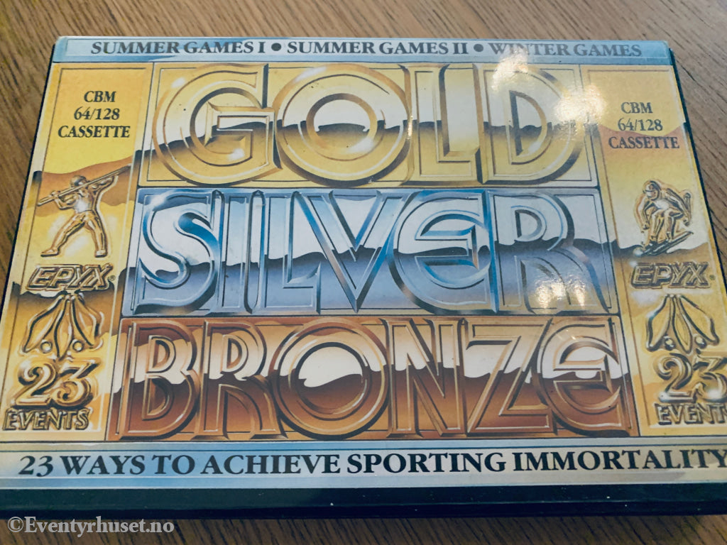 Gold Silver Bronze (1988). Commodore 64 (C64) spill solgt i Norge! Commodore 64/141