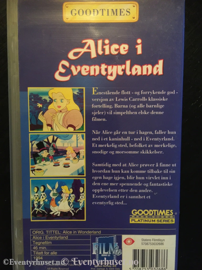 Alice I Eventyrland (Goodtimes Presenterer). 1994. Vhs. Vhs