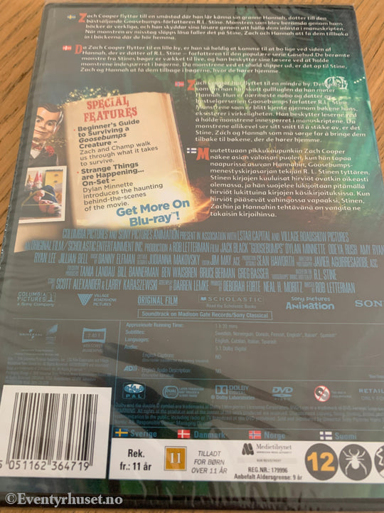 Goosebumps . 2015 . DVD. Ny i plast!
