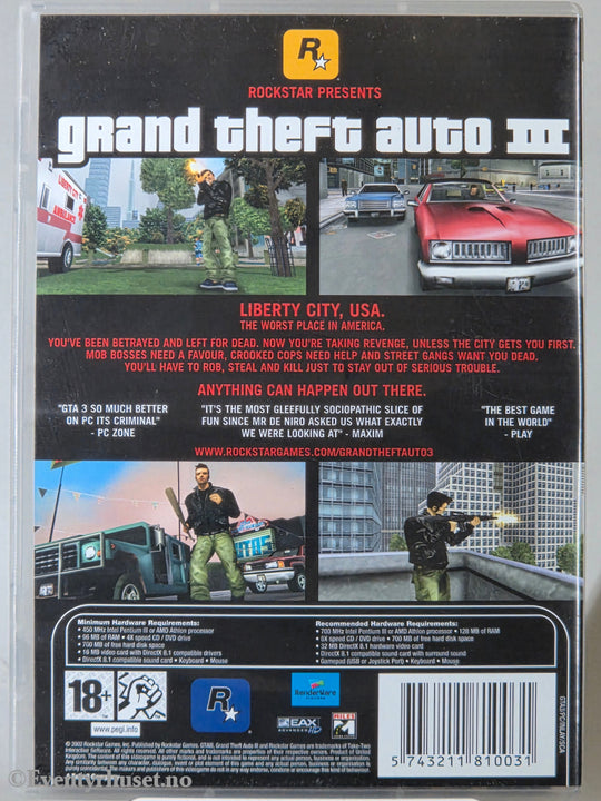 Grand Theft Auto III. 2001. PC-spill.