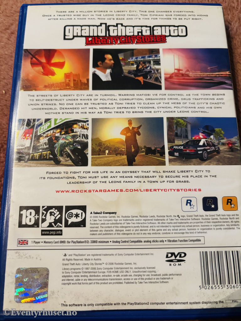 Grand Theft Auto: Liberty City Stories. PS2.