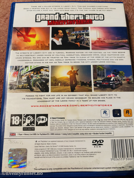 Grand Theft Auto: Liberty City Stories. PS2.