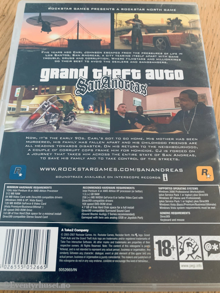 Grand Theft Auto San Andreas. Pc-Spill. Pc Spill