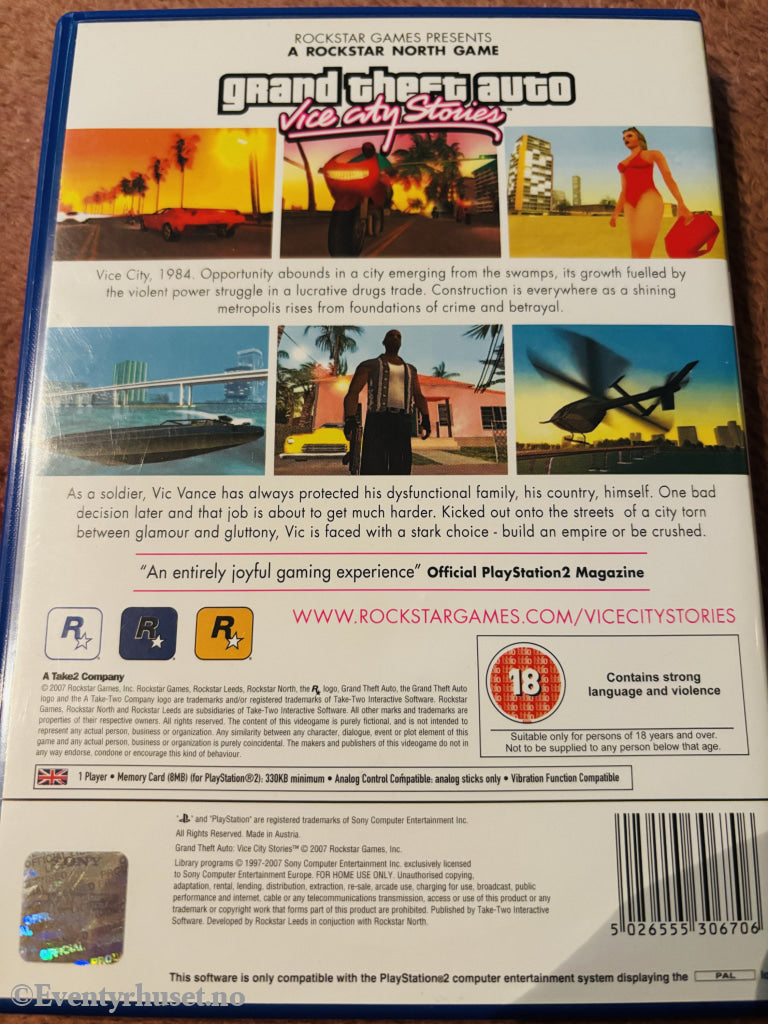 Grand Theft Auto: Vice City Stories. PS2.