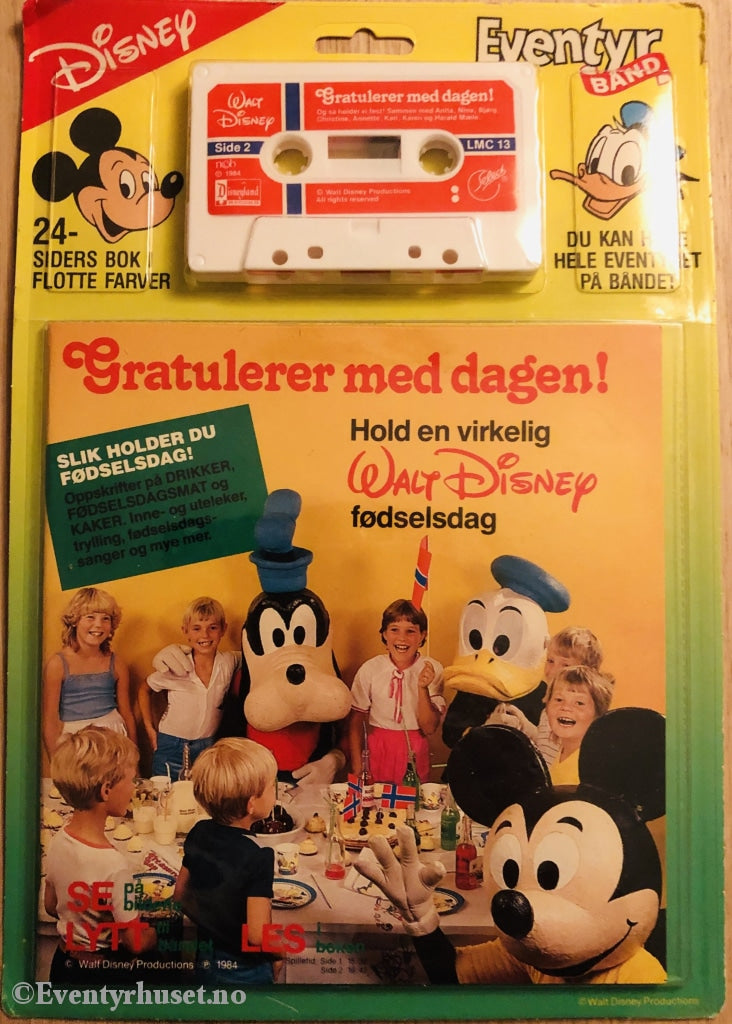 Gratulerer Med Dagen! Hold En Virkelig Walt Disney Fødselsdag. Eventyrbånd. Komplett I Eske.