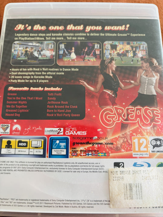 Grease Dance. PS3.