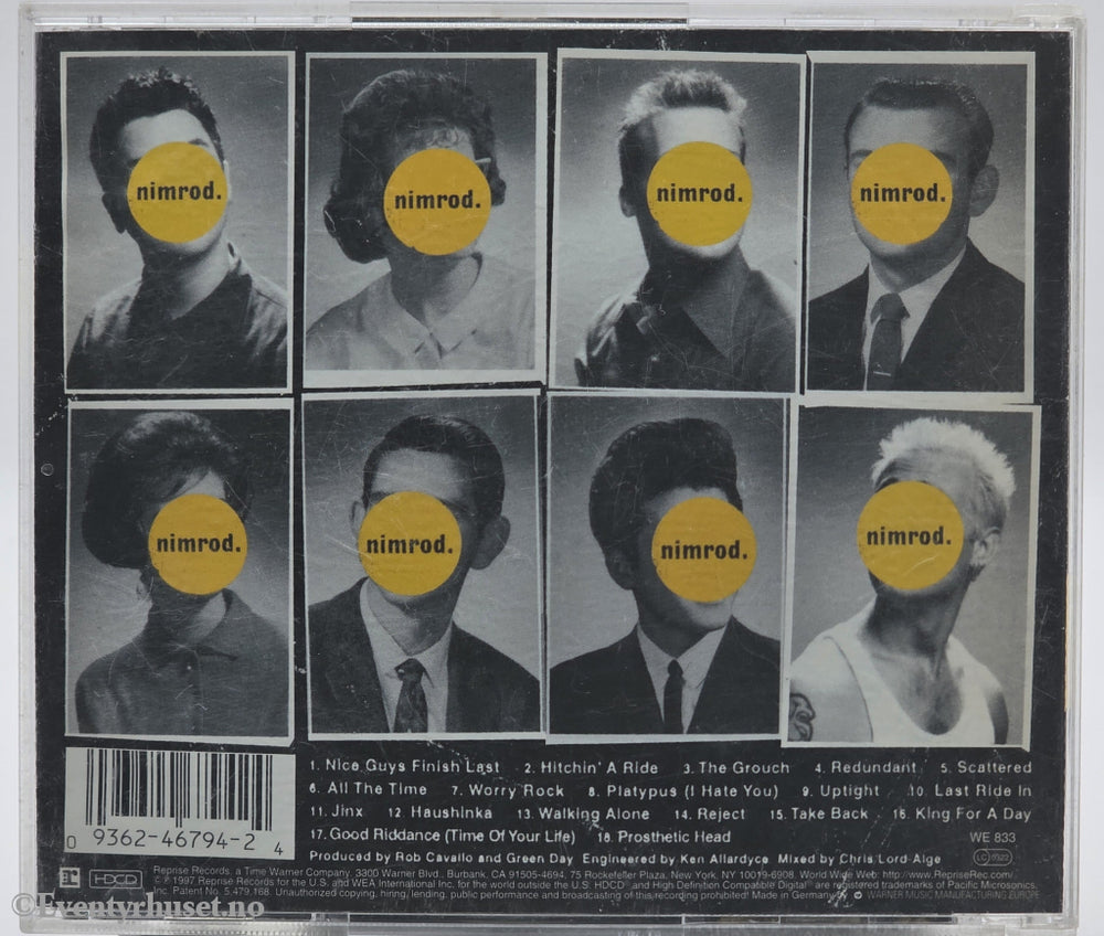 Green Day. 1997. Nimrod. CD.