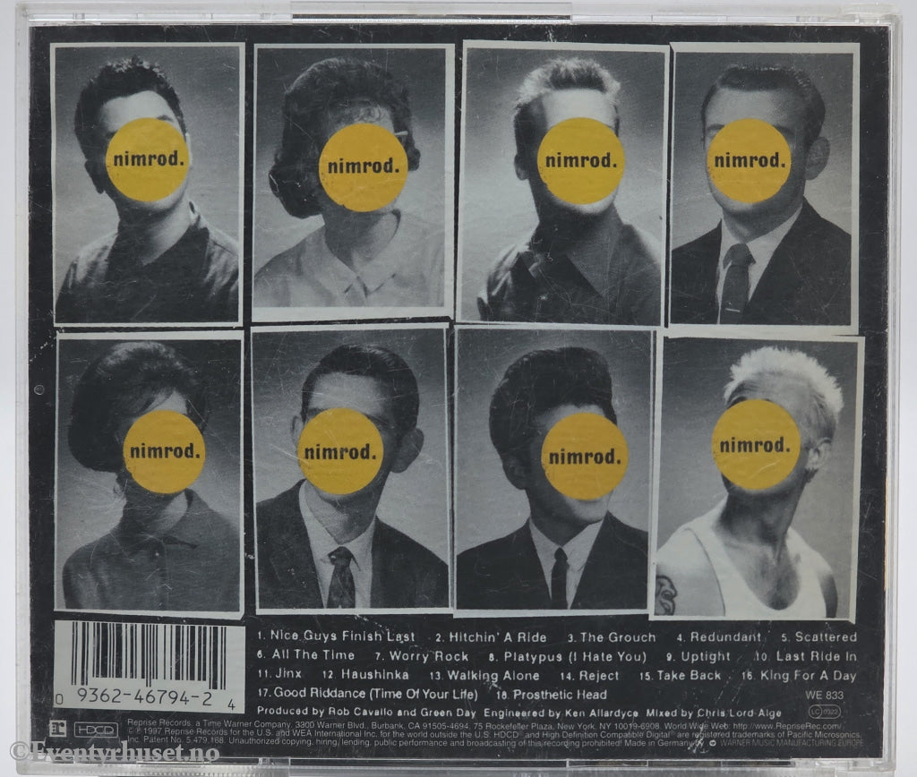 Green Day. 1997. Nimrod. CD.