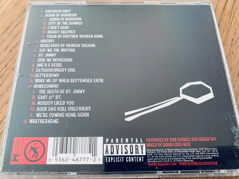 Green Day – American Idiot (2004). CD.