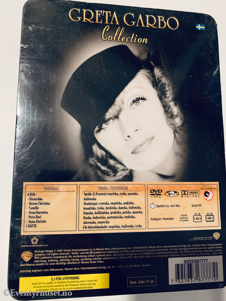 Greta Garbo. Steelbox Dvd Samleboks. Ny I Plast!