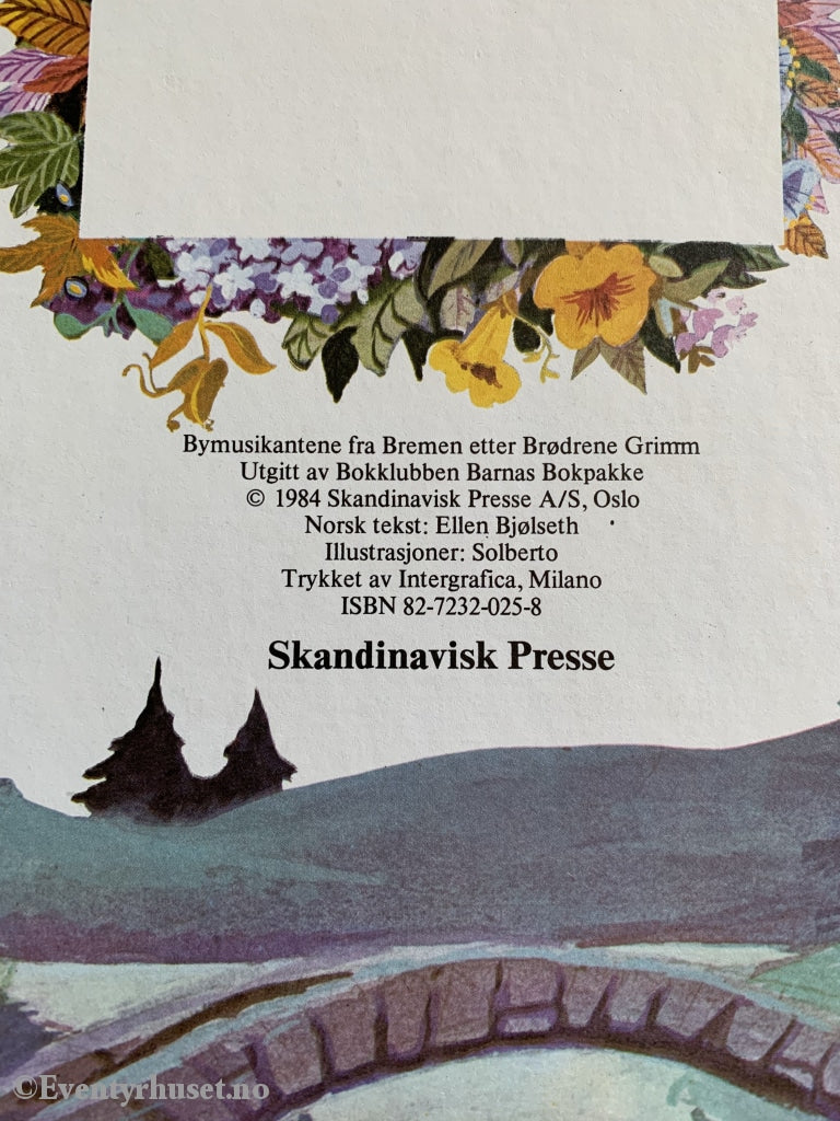 Grimm. 1984. Bymusikantene Fra Bremen. Eventyrbok