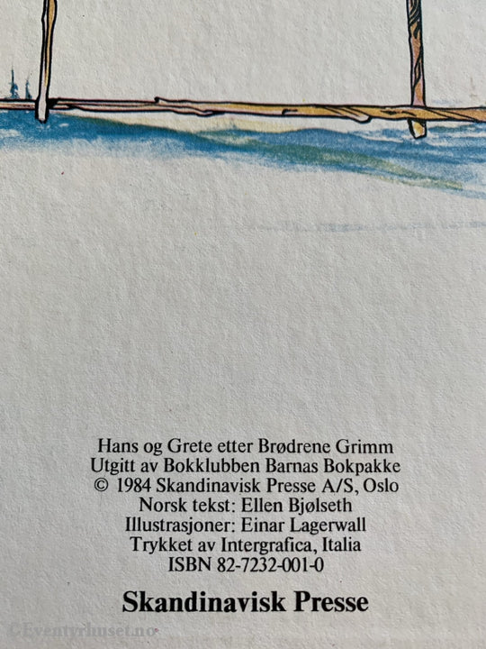 Grimm. 1984. Hans Og Grete. Eventyrbok