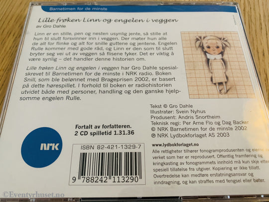 Gro Dahle. Lille Frøken Linn Og Engelen I Veggen (Nrk). 2002/03. Lydbok På 2 Cd.